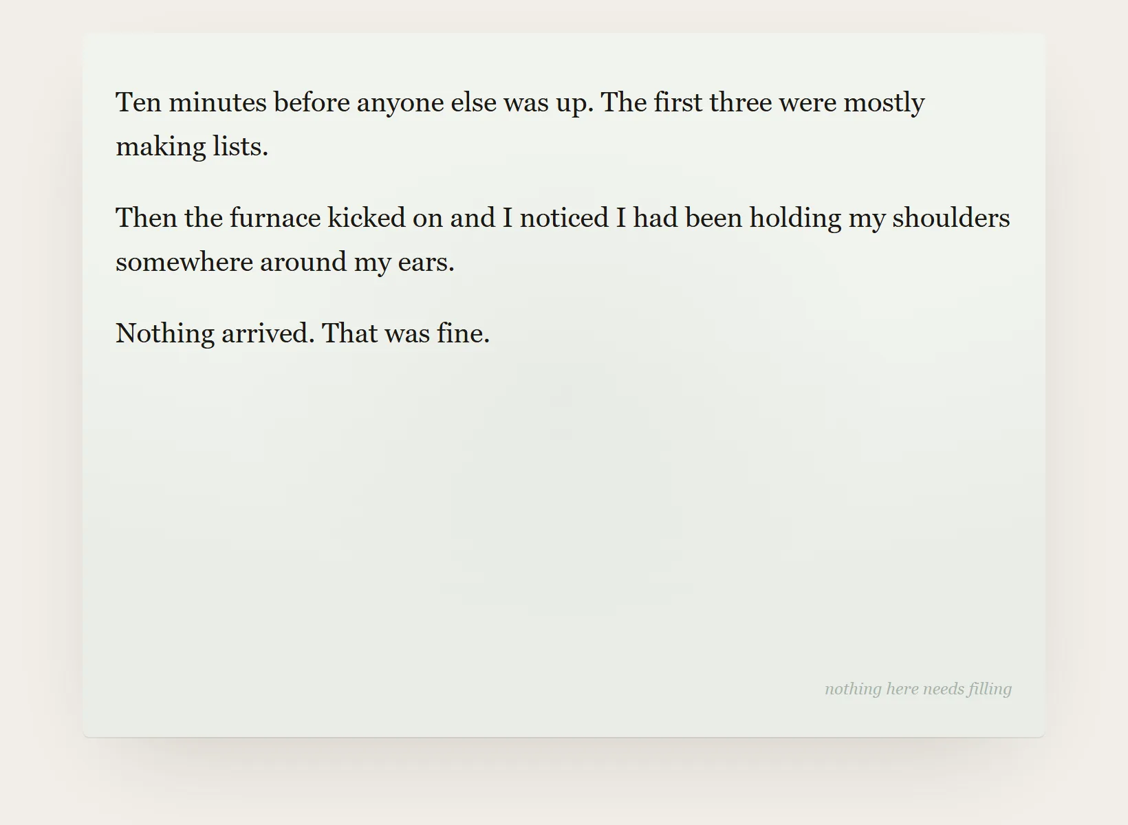 A mindfulness journal in Innerholm with an entry written on it, dated, above the page footer.